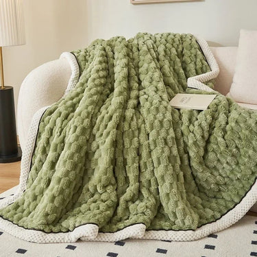 Couverture Polaire Chaude Vert
